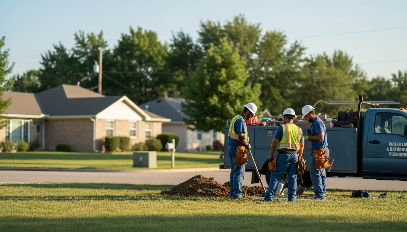 Residential water line and bathroom plumbing service in Lamont, WA